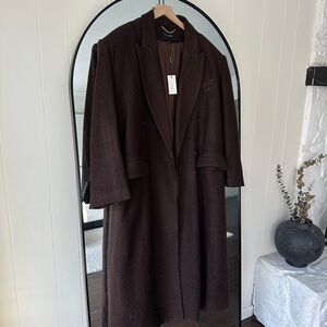 JLUXLABEL Chocolate Brown Coat